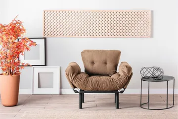 Maryborough Fällbar och Bäddbar Reclinerfåtölj i Velour - Brun - Möbler - Fåtölj & stolar - Fåtölj