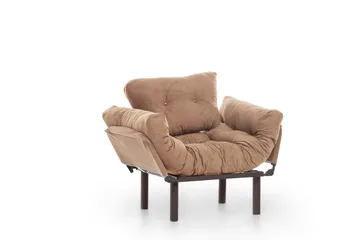 Maryborough Fällbar och Bäddbar Reclinerfåtölj i Velour - Brun - Möbler - Fåtölj & stolar - Fåtölj