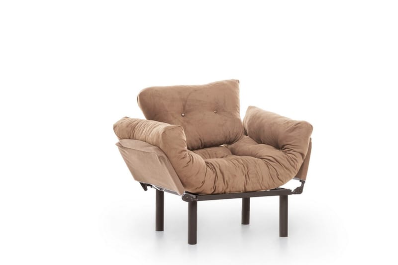 Maryborough Fällbar och Bäddbar Reclinerfåtölj i Velour - Brun - Möbler - Fåtölj & stolar - Fåtölj