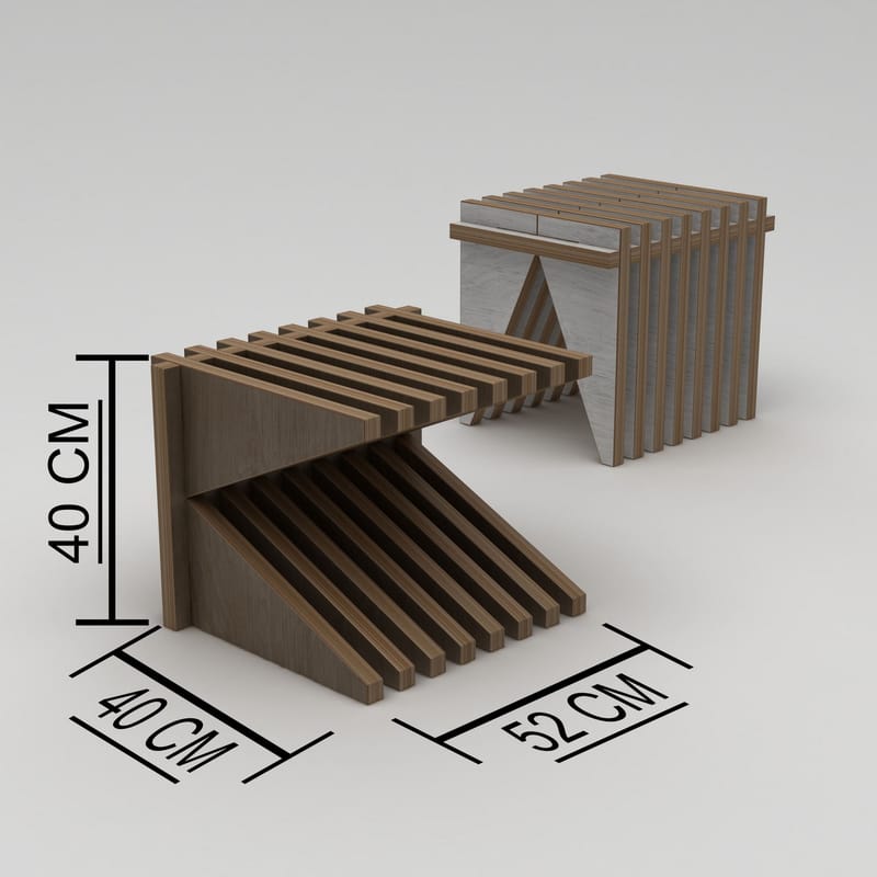 Matira Pall 51 cm - Naturträ - Möbler - Fåtölj & stolar - Pall & puff
