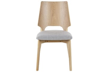 Matsalsstol Abee set om 2 Grå-Ljust Trä - Grå-Ljust Trä - Möbler - Fåtölj & stolar - Matstol & köksstol