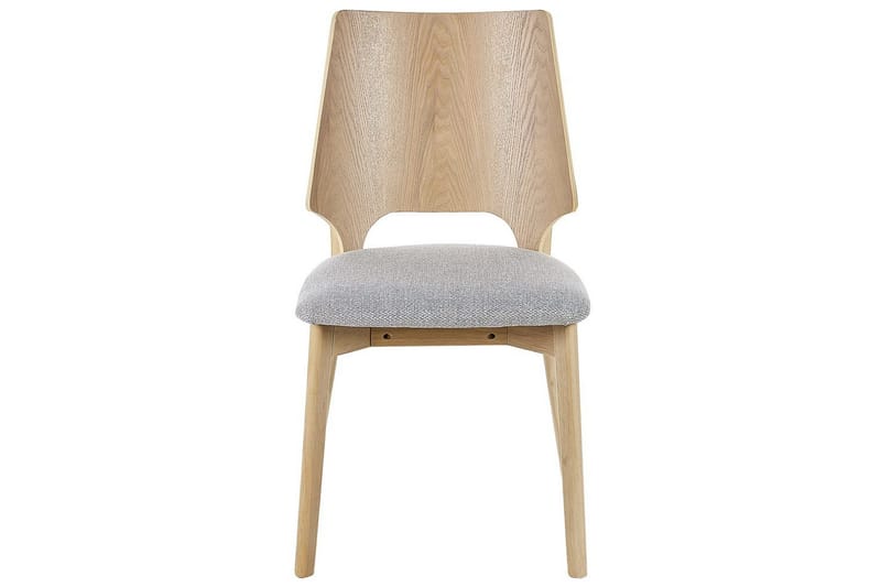 Matsalsstol Abee set om 2 Grå-Ljust Trä - Grå-Ljust Trä - Möbler - Fåtölj & stolar - Matstol & köksstol