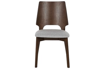 Matsalsstol Abee set om 2 Grå-Mörkt Trä - Grå-Mörkt Trä - Möbler - Fåtölj & stolar - Matstol & köksstol