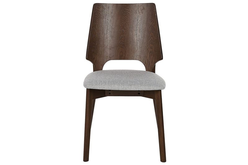 Matsalsstol Abee set om 2 Grå-Mörkt Trä - Grå-Mörkt Trä - Möbler - Fåtölj & stolar - Matstol & köksstol