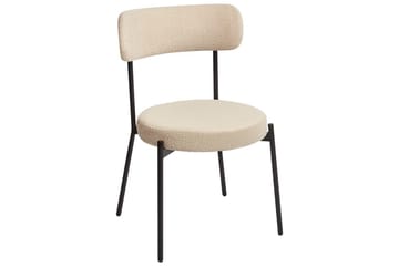 Matsalsstol Allison set om 2 Beige-Svart - Beige-Svart - Möbler - Fåtölj & stolar - Matstol & köksstol