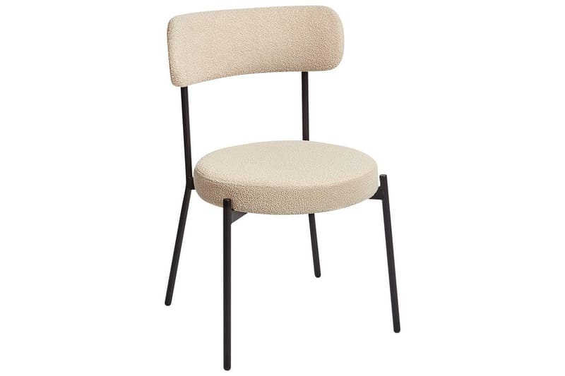 Matsalsstol Allison set om 2 Beige-Svart - Beige-Svart - Möbler - Fåtölj & stolar - Matstol & köksstol