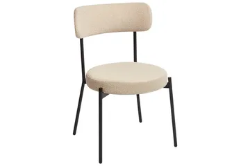 Matsalsstol Allison set om 2 Beige-Svart - Beige-Svart - Möbler - Fåtölj & stolar - Matstol & köksstol