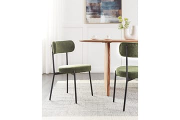 Matsalsstol Allison set om 2 Grön-Svart - Grön-Svart - Möbler - Fåtölj & stolar - Matstol & köksstol