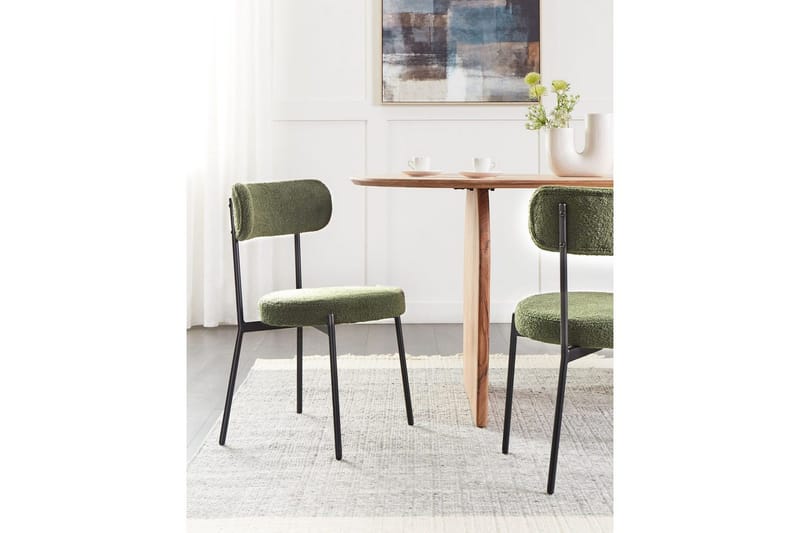 Matsalsstol Allison set om 2 Grön-Svart - Grön-Svart - Möbler - Fåtölj & stolar - Matstol & köksstol