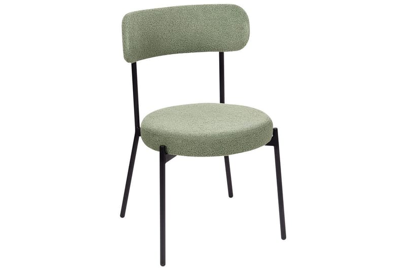 Matsalsstol Allison set om 2 Ljusgrön-Svart - Ljusgrön-Svart - Möbler - Fåtölj & stolar - Matstol & köksstol