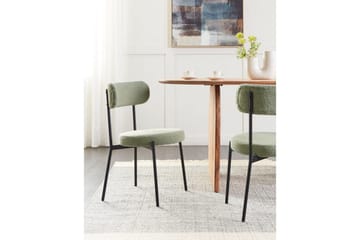 Matsalsstol Allison set om 2 Ljusgrön-Svart - Ljusgrön-Svart - Möbler - Fåtölj & stolar - Matstol & köksstol