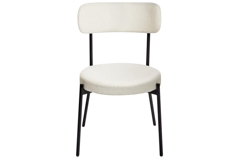 Matsalsstol Allison set om 2 Vit-Svart - Vit-Svart - Möbler - Fåtölj & stolar - Matstol & köksstol
