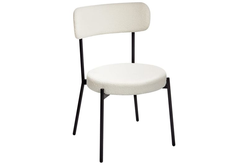 Matsalsstol Allison set om 2 Vit-Svart - Vit-Svart - Möbler - Fåtölj & stolar - Matstol & köksstol