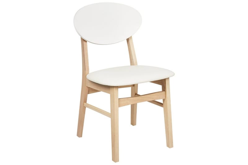 Matsalsstol Amery set om 2 Ljus Trä-Vit - Ljus Trä-Vit - Möbler - Fåtölj & stolar - Matstol & köksstol