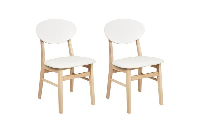 Matsalsstol Amery set om 2 Ljus Trä-Vit, Ljus Trä-Vit