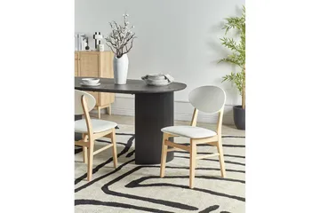 Matsalsstol Amery set om 2 Ljus Trä-Vit - Ljus Trä-Vit - Möbler - Fåtölj & stolar - Matstol & köksstol