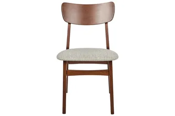 Matsalsstol Anoka set om 2 Mörk Trä-Beige - Mörk Trä-Beige - Möbler - Fåtölj & stolar - Matstol & köksstol