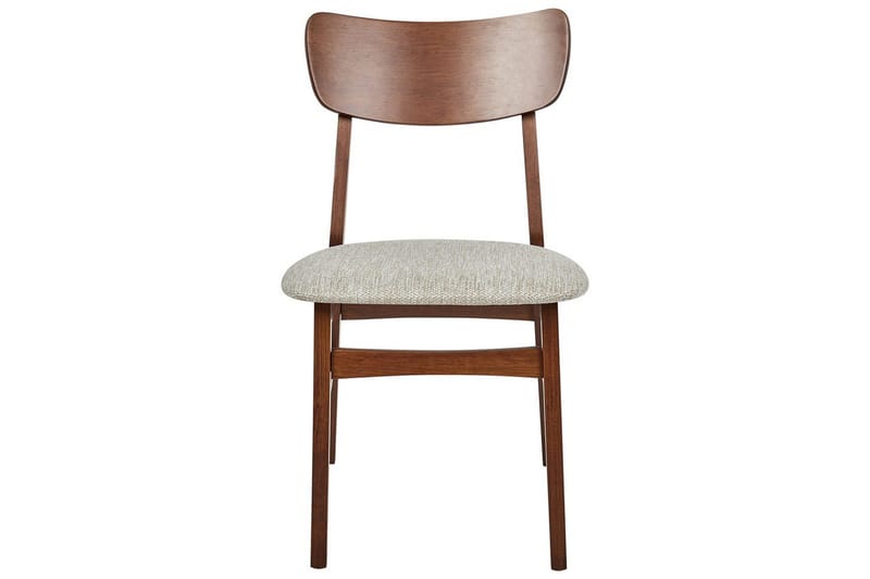 Matsalsstol Anoka set om 2 Mörk Trä-Beige - Mörk Trä-Beige - Möbler - Fåtölj & stolar - Matstol & köksstol