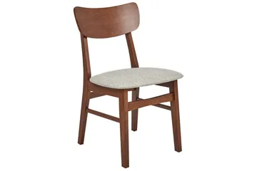 Matsalsstol Anoka set om 2 Mörk Trä-Beige - Mörk Trä-Beige - Möbler - Fåtölj & stolar - Matstol & köksstol