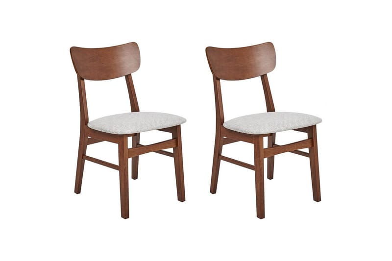 Matsalsstol Anoka set om 2 Mörkt Trä-Grått, Mörkt Trä-Grått