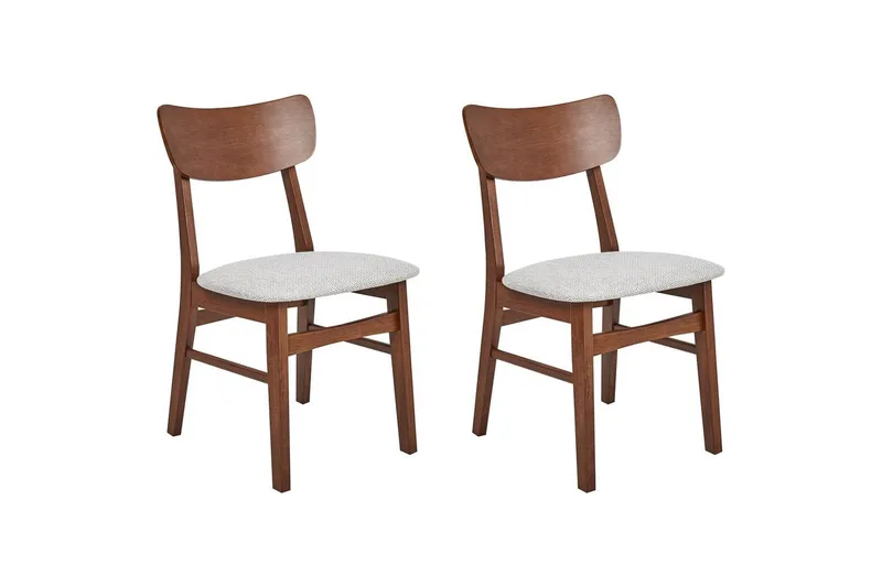 Matsalsstol Anoka set om 2 Mörkt Trä-Grått, Mörkt Trä-Grått