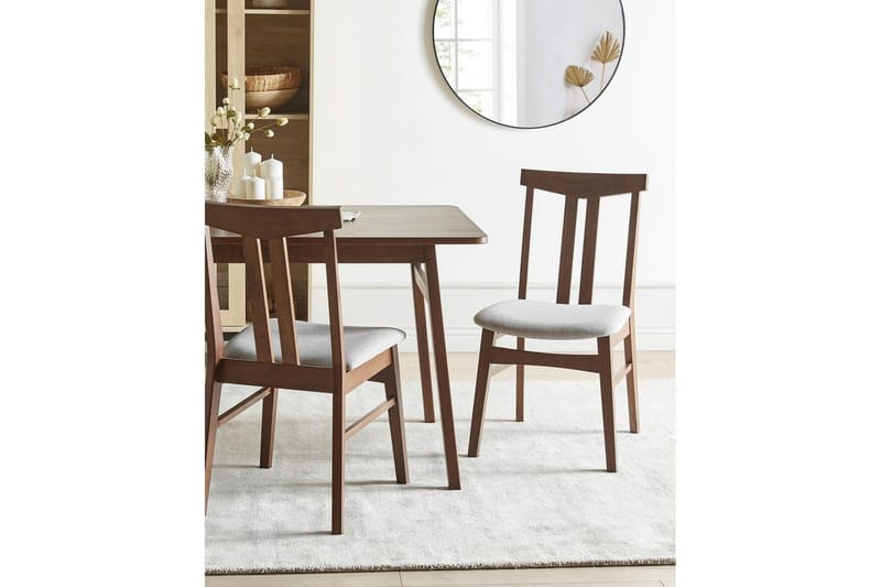 Matsalsstol Avalon set om 2 Mörkt Trä-Grått - Mörkt Trä-Grått - Möbler - Fåtölj & stolar - Matstol & köksstol