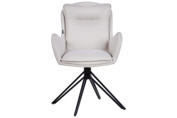 Matsalsstol Avelar set om 2 Beige-Svart - Beige-Svart - Möbler - Fåtölj & stolar - Matstol & köksstol