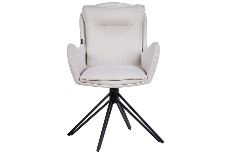 Matsalsstol Avelar set om 2 Beige-Svart - Beige-Svart - Möbler - Fåtölj & stolar - Matstol & köksstol