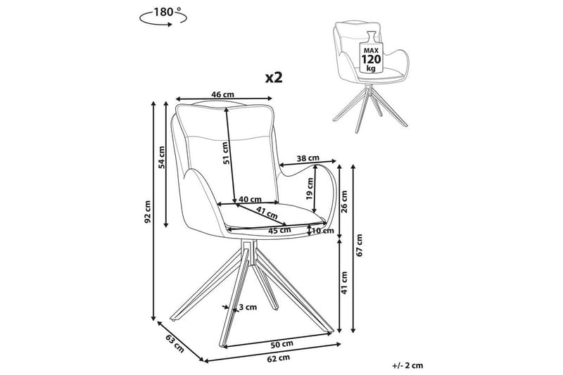 Matsalsstol Avelar set om 2 Mörkgrön-Svart - Mörkgrön-Svart - Möbler - Fåtölj & stolar - Matstol & köksstol