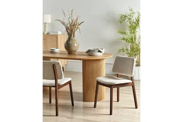 Matsalsstol Blane set om 2 Ljus Trä-Beige - Ljus Trä-Beige - Möbler - Fåtölj & stolar - Matstol & köksstol