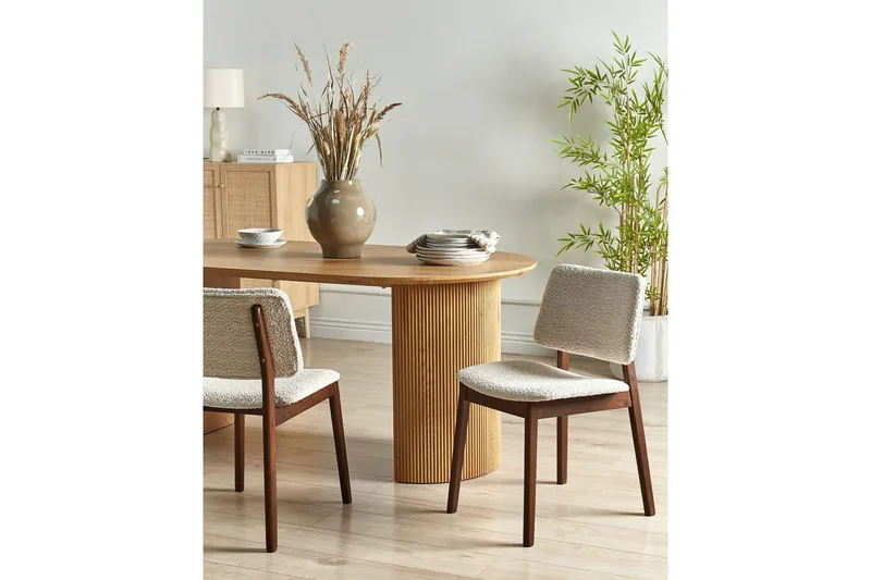 Matsalsstol Blane set om 2 Ljus Trä-Beige - Ljus Trä-Beige - Möbler - Fåtölj & stolar - Matstol & köksstol