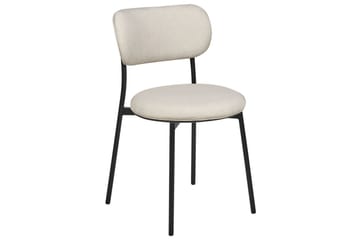 Matsalsstol Casey set om 2 Beige-Svart - Beige-Svart - Möbler - Fåtölj & stolar - Matstol & köksstol