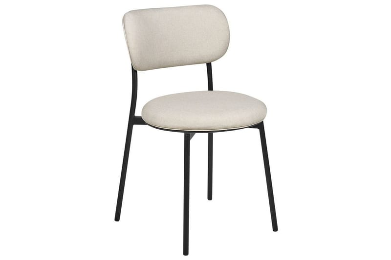 Matsalsstol Casey set om 2 Beige-Svart - Beige-Svart - Möbler - Fåtölj & stolar - Matstol & köksstol