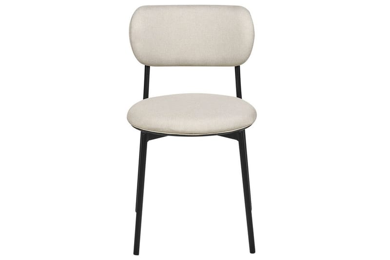 Matsalsstol Casey set om 2 Beige-Svart - Beige-Svart - Möbler - Fåtölj & stolar - Matstol & köksstol