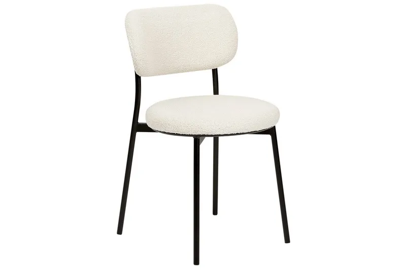 Matsalsstol Casey set om 2 Vit-Svart - Vit-Svart - Möbler - Fåtölj & stolar - Matstol & köksstol