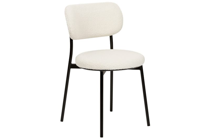 Matsalsstol Casey set om 2 Vit-Svart - Vit-Svart - Möbler - Fåtölj & stolar - Matstol & köksstol