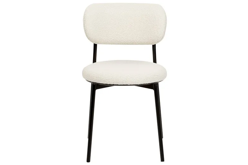 Matsalsstol Casey set om 2 Vit-Svart - Vit-Svart - Möbler - Fåtölj & stolar - Matstol & köksstol