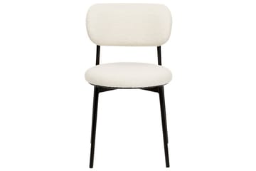 Matsalsstol Casey set om 2 Vit-Svart - Vit-Svart - Möbler - Fåtölj & stolar - Matstol & köksstol