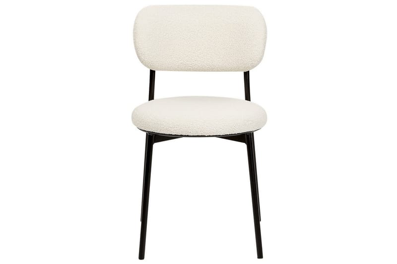 Matsalsstol Casey set om 2 Vit-Svart - Vit-Svart - Möbler - Fåtölj & stolar - Matstol & köksstol