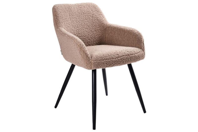 Matsalsstol Casmalia set om 2 Beige/svart - Beige/svart - Möbler - Fåtölj & stolar - Matstol & köksstol