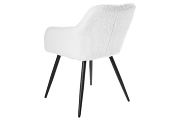 Matsalsstol Casmalia set om 2 Vit/Svart - Vit/Svart - Möbler - Fåtölj & stolar - Matstol & köksstol