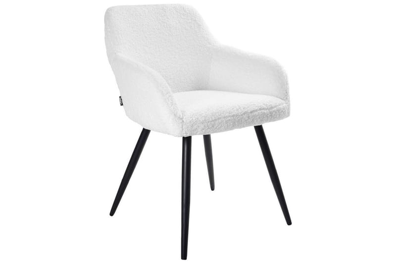 Matsalsstol Casmalia set om 2 Vit/Svart - Vit/Svart - Möbler - Fåtölj & stolar - Matstol & köksstol