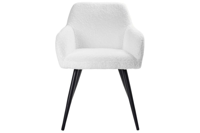 Matsalsstol Casmalia set om 2 Vit/Svart - Vit/Svart - Möbler - Fåtölj & stolar - Matstol & köksstol