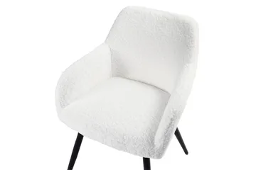 Matsalsstol Casmalia set om 2 Vit/Svart - Vit/Svart - Möbler - Fåtölj & stolar - Matstol & köksstol