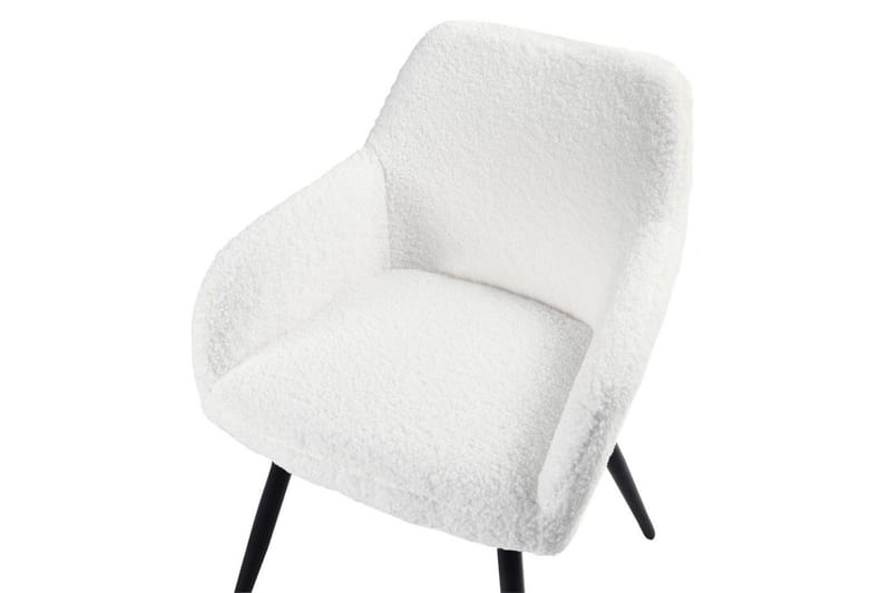 Matsalsstol Casmalia set om 2 Vit/Svart - Vit/Svart - Möbler - Fåtölj & stolar - Matstol & köksstol