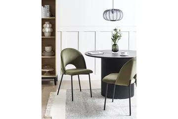 Matsalsstol Covelo set om 2 Grön-Svart - Grön-Svart - Möbler - Fåtölj & stolar - Matstol & köksstol