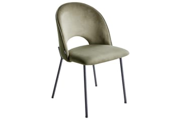 Matsalsstol Covelo set om 2 Grön-Svart - Grön-Svart - Möbler - Fåtölj & stolar - Matstol & köksstol