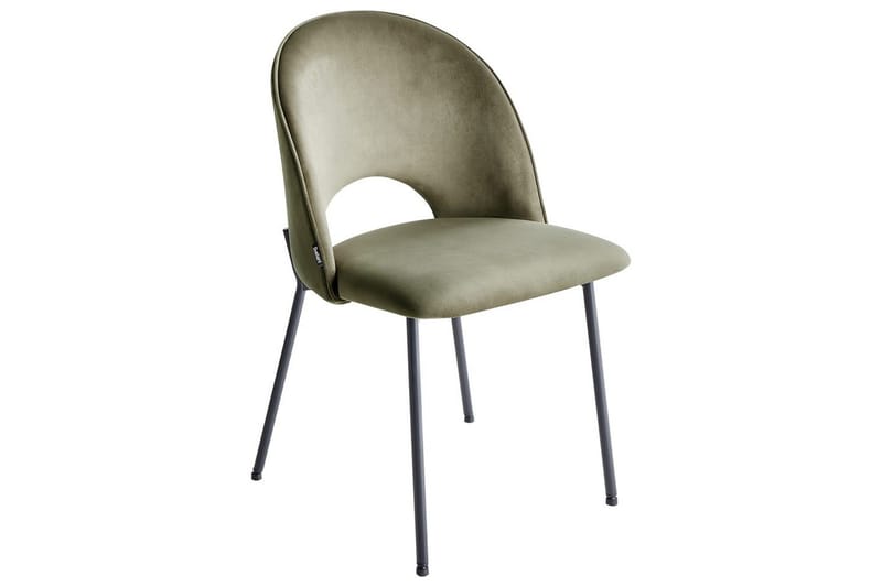 Matsalsstol Covelo set om 2 Grön-Svart - Grön-Svart - Möbler - Fåtölj & stolar - Matstol & köksstol