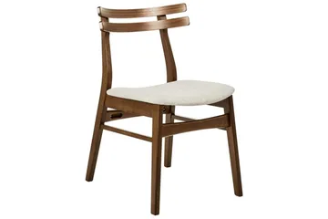 Matsalsstol Cynthiana set om 2 Mörk Trä-Beige - Mörk Trä-Beige - Möbler - Fåtölj & stolar - Matstol & köksstol