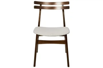 Matsalsstol Cynthiana set om 2 Mörk Trä-Beige - Mörk Trä-Beige - Möbler - Fåtölj & stolar - Matstol & köksstol